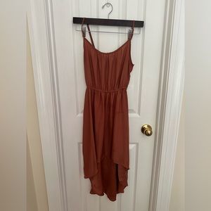 Silky Camel Slip Dress